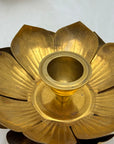 Vintage Brass Flower Candleholders-A Pair