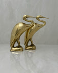 Vintage Brass Heron Birds-A Pair