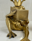 Bronze Frog Prince Bookends-A Pair