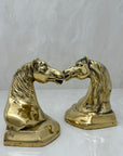 Vintage Brass Horse Head Bookends-A Pair