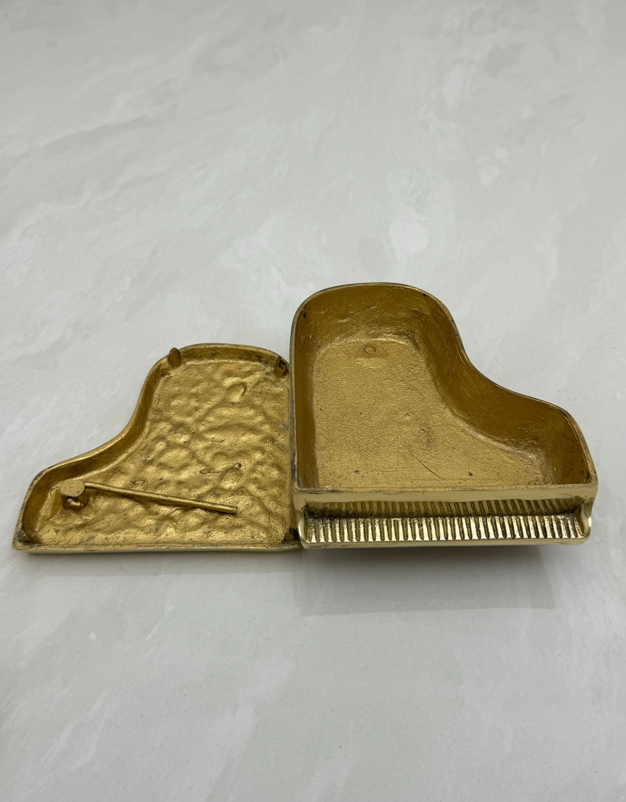 Vintage Brass Piano Trinket Box