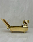 Vintage Brass Dachshund Trinket Box