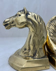 Vintage Brass Horse Head Bookends-A Pair