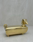 Vintage Brass Dachshund Trinket Box