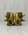 Vintage Brass Elephant Bookends-A Pair