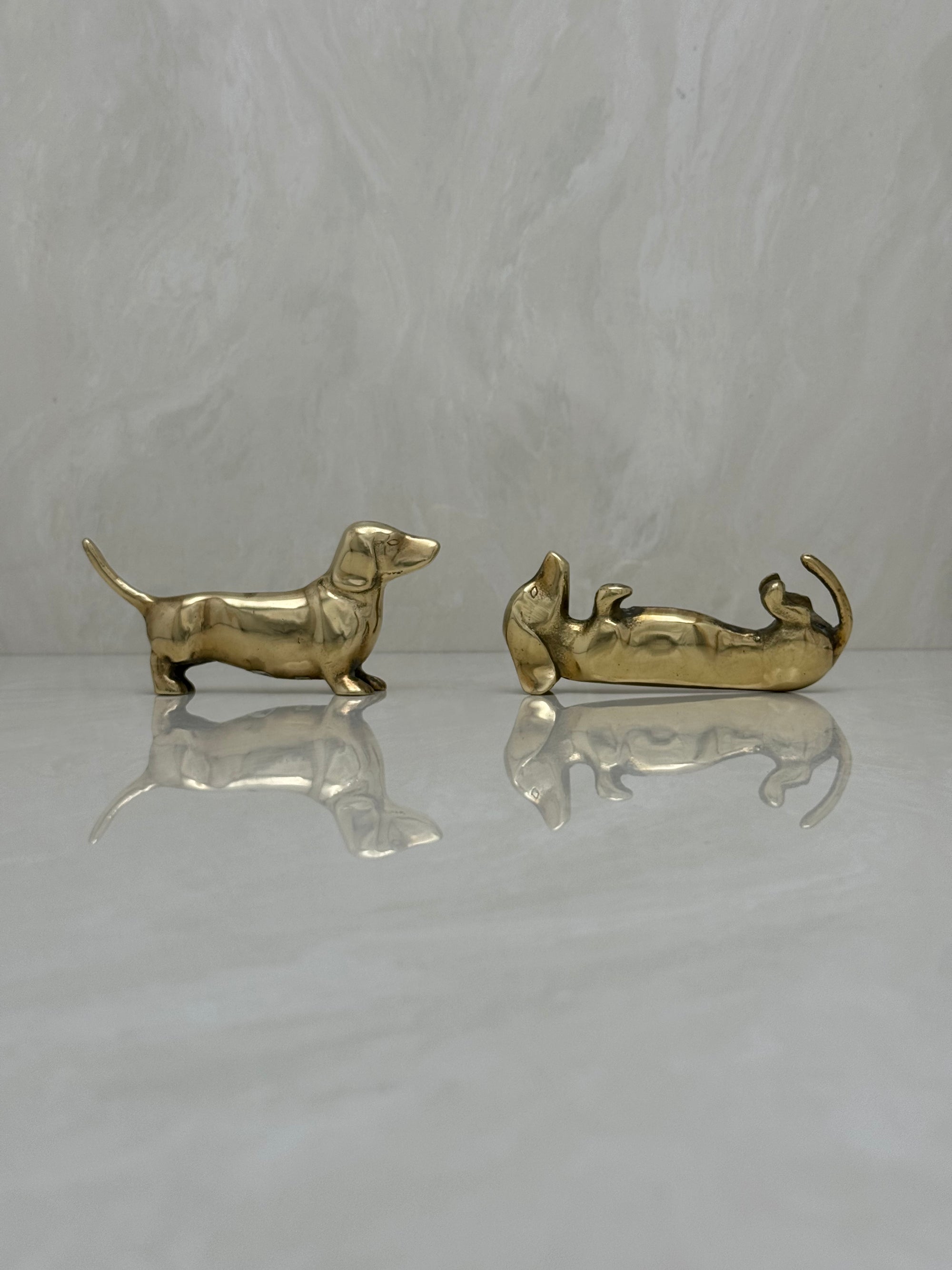 Vintage Brass Dachshund Dogs-A Pair