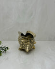 Vintage Nautical Brass Shell Planter