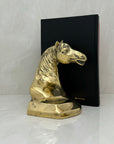 Vintage Brass Horse Head Bookends-A Pair