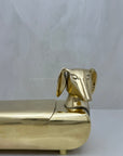 Vintage Brass Dachshund Trinket Box