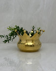 Vintage Brass Crown-Shaped Bowl